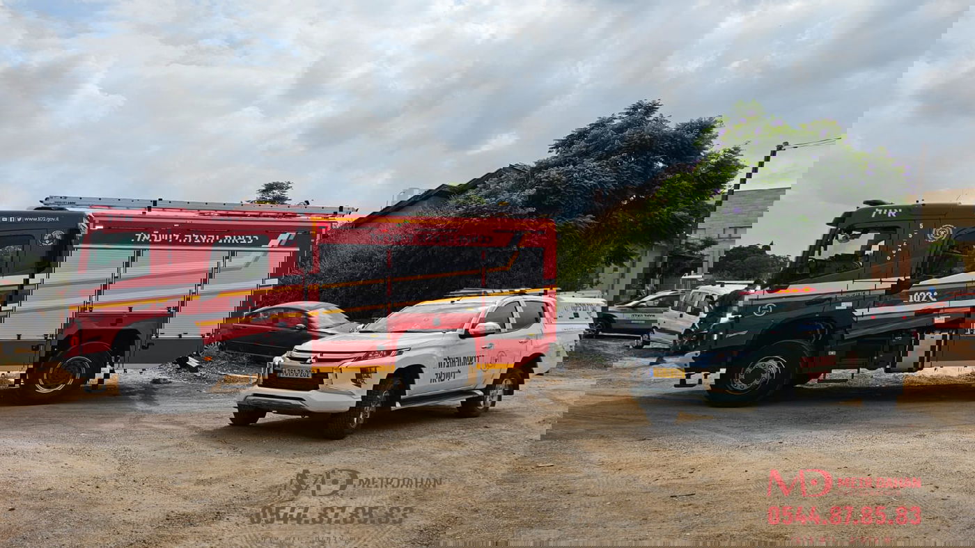 זירת הנפילה בכפר חב"ד