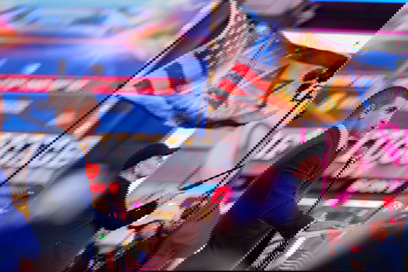 העצרת בטיימס סקוור, אמש 7.10