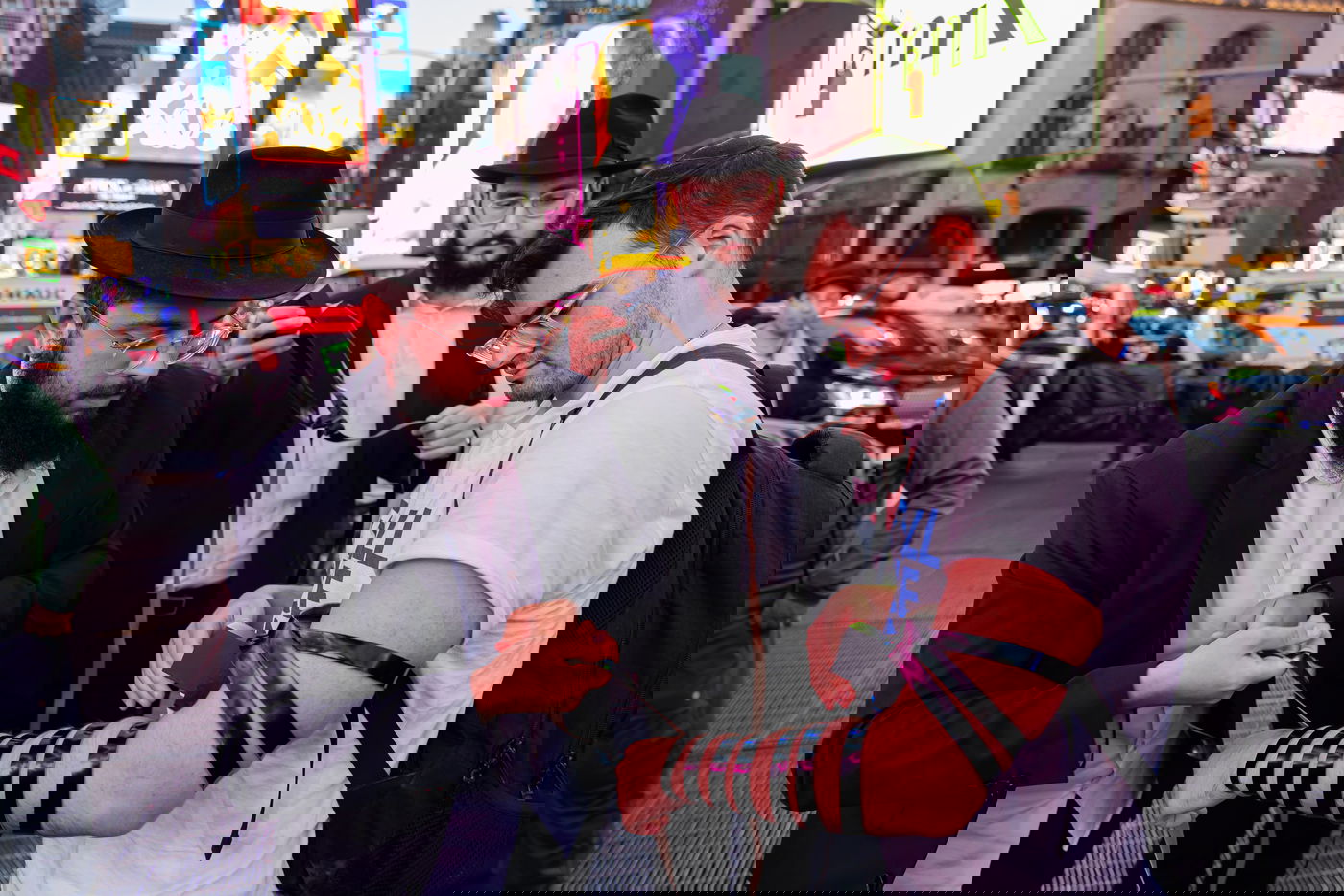 העצרת בטיימס סקוור, אמש 7.10