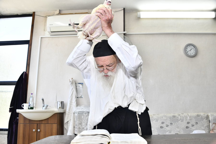 הגאון רבי מאיר גריינמן במנהג כפרות