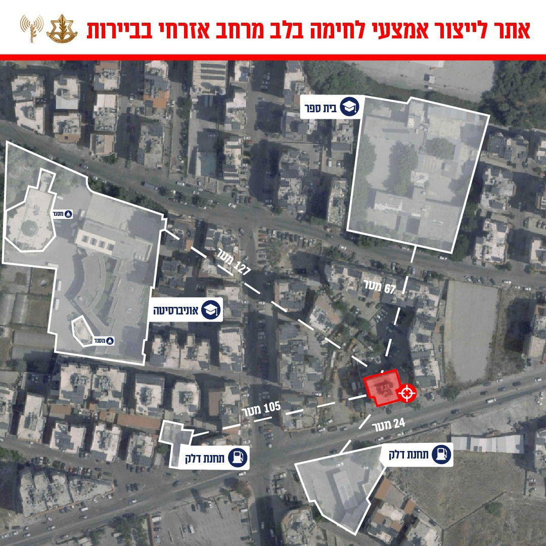 מפץ אזורי התקיפות בלבנון