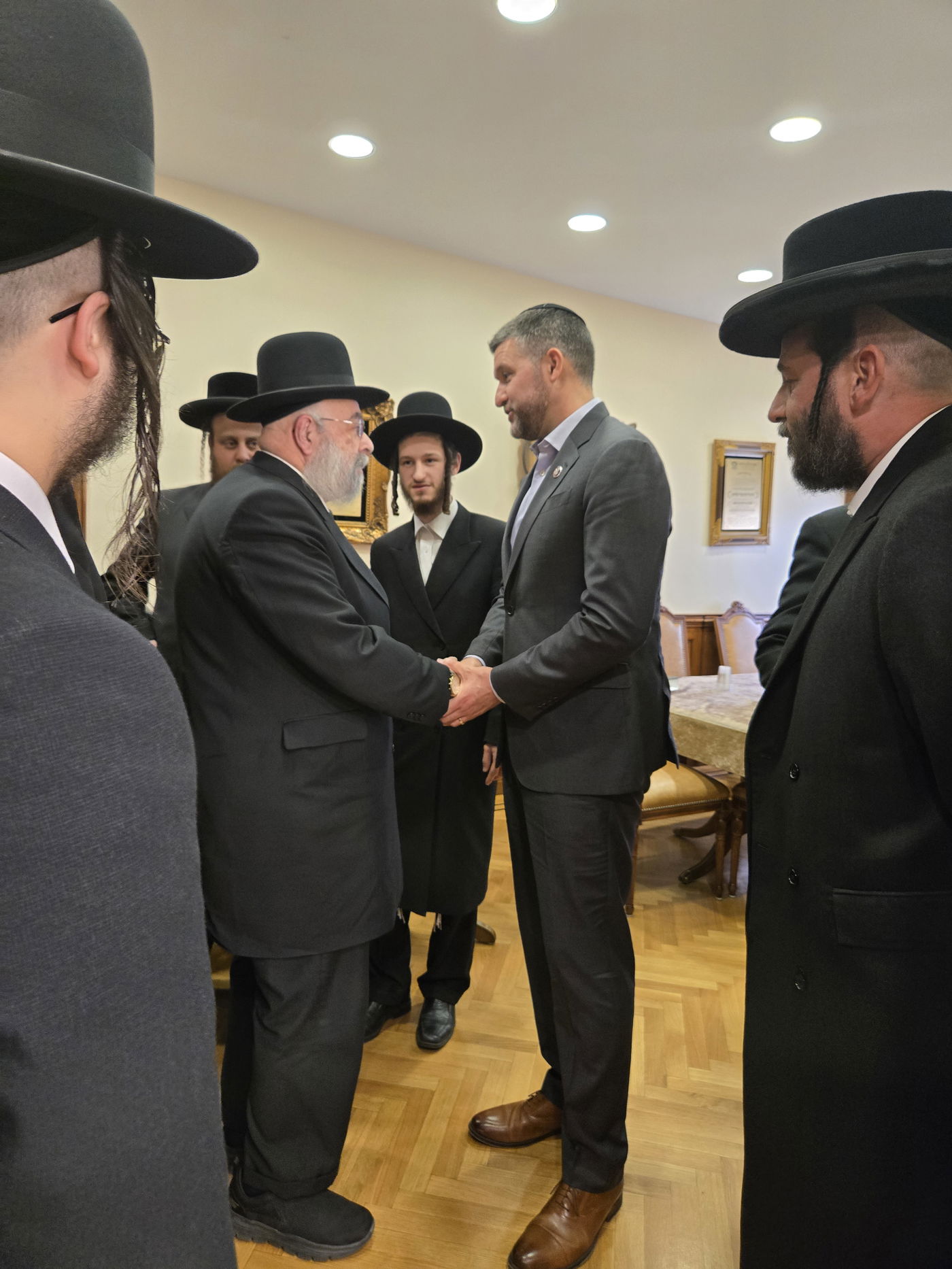 חבר הקונגרס מר פעט רייען בביקור אצל האדמו"ר מסאטמר