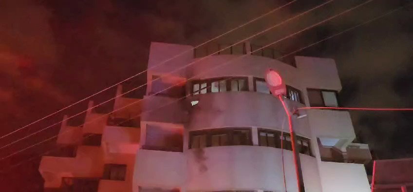 זירת הפגיעה בבית אבות בהרצליה