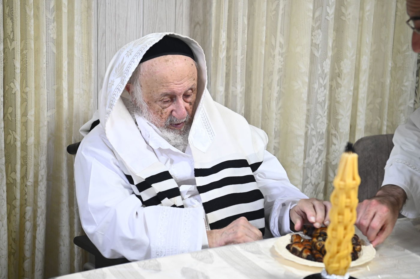 ערב ומוצאי יום כיפור אצל הגאון רבי ברוך דב פוברסקי