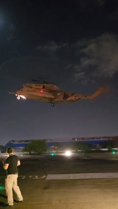 פצועים מפגיעת הכטב"מ באזור בנימינה נוחתים בבית החולים שיבא - תל השומר