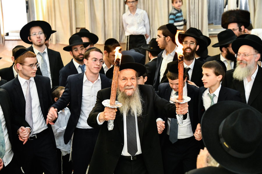 הגאון רבי מרדכי שמואל אדלשטיין בשמחת בית השואבה