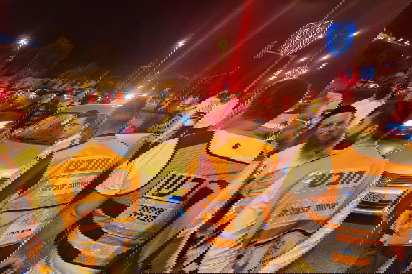 זירת התאונה בשדרות גולדה מאיר פינת רקאנטי בירושלים