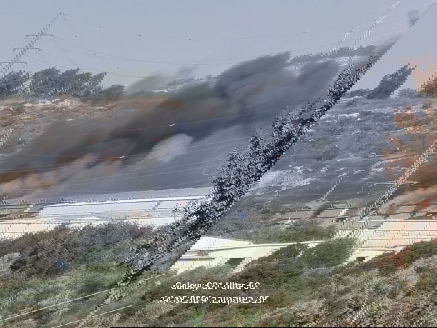 שריפת הענק באזור התעשייה בעמנואל