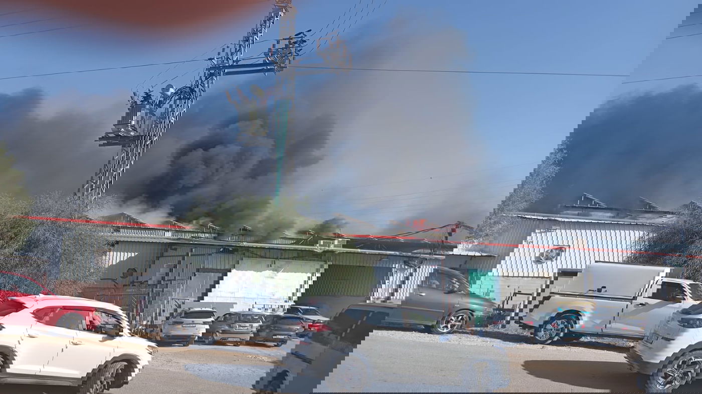 שריפת הענק באזור התעשייה בעמנואל