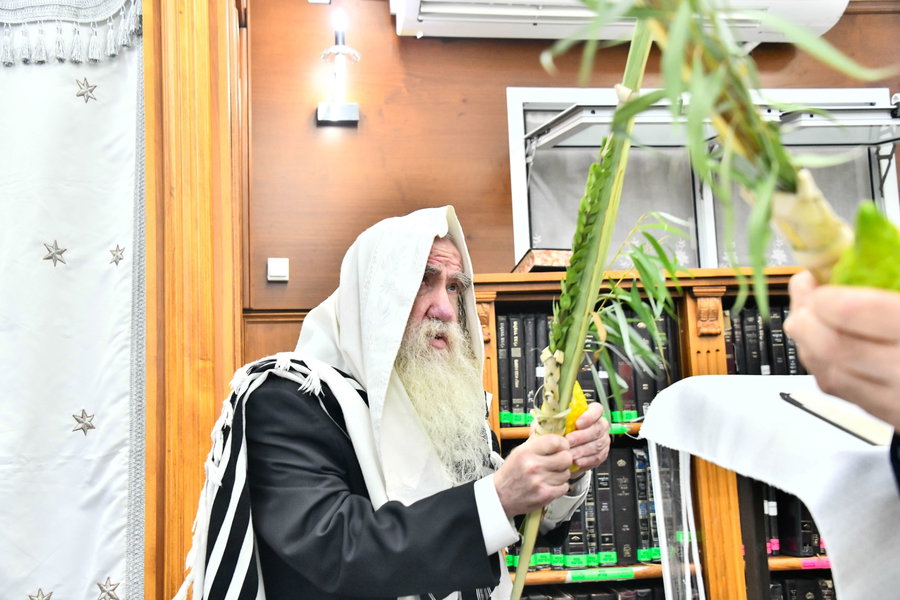 הושענא רבה אצל הגאון רבי מרדכי גרוס
