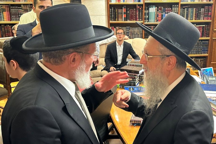 הרבנים הראשיים הגאון רבי דוד יוסף והגאון רבי קלמן בר