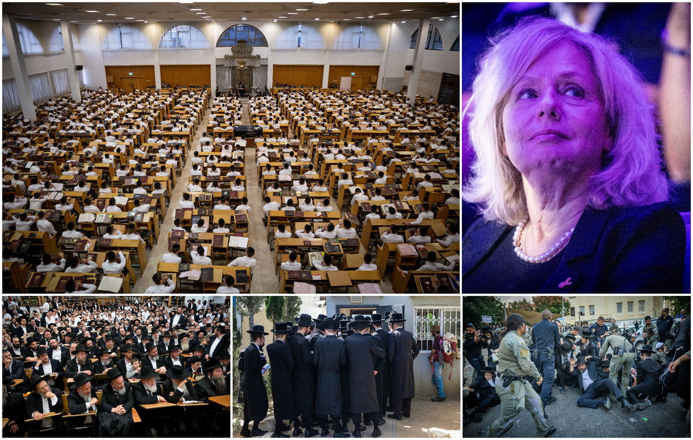 היכל ישיבת חברון, היכל ישיבת מיר, לשכת גיוס, הפגנת הפלג הירושלמי נגד גיוס חרדים, היועצת המשפטית לממשלה