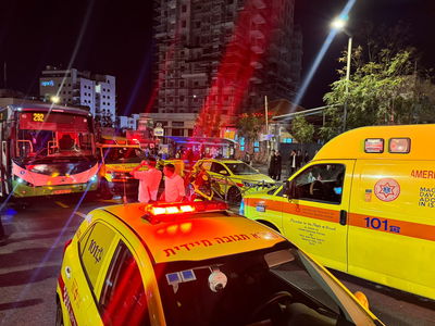 זירת תאונה ברחוב ירמיהו בירושלים (בעבר)