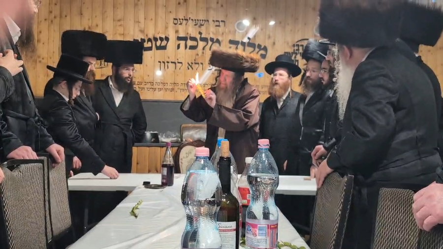 האדמו"ר מלעלוב ניקלשבורג בהבדלה