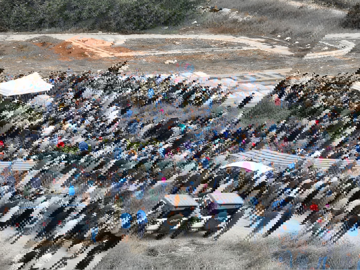 מסע הלוויה של ז'אבו ארליך ז"ל - ממעוף הציפור