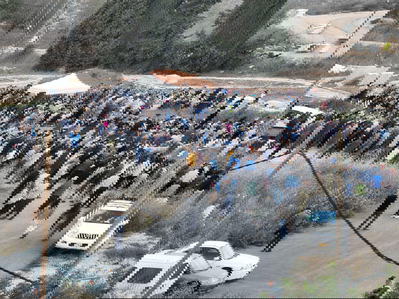 מסע הלוויה של ז'אבו ארליך ז"ל - ממעוף הציפור