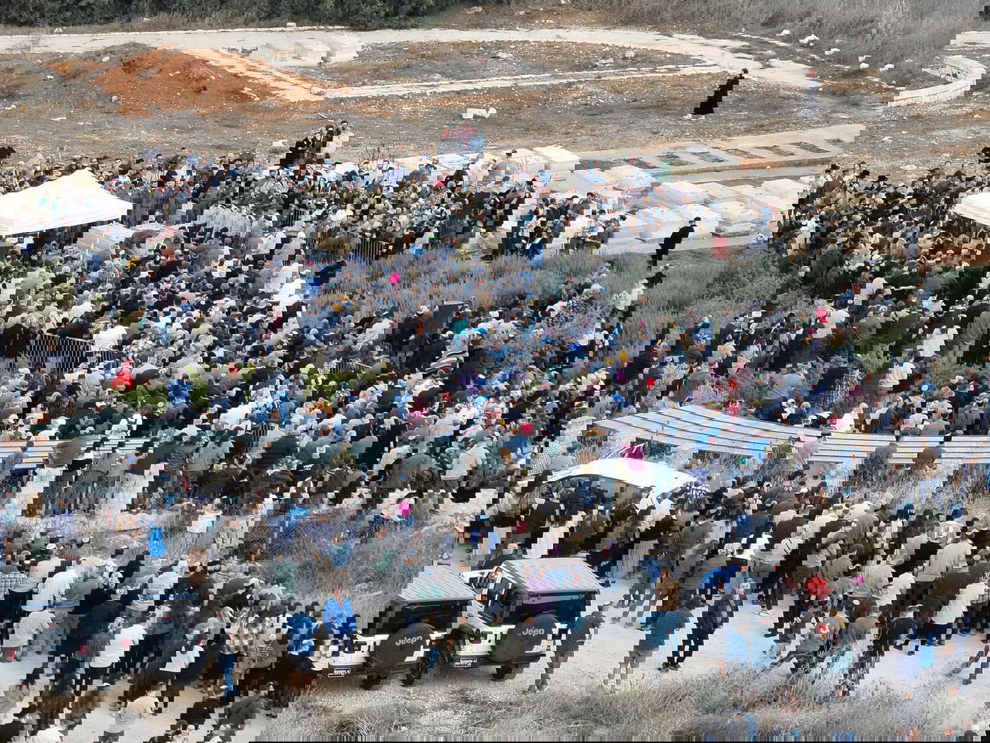 מסע הלוויה של ז'אבו ארליך ז"ל - ממעוף הציפור