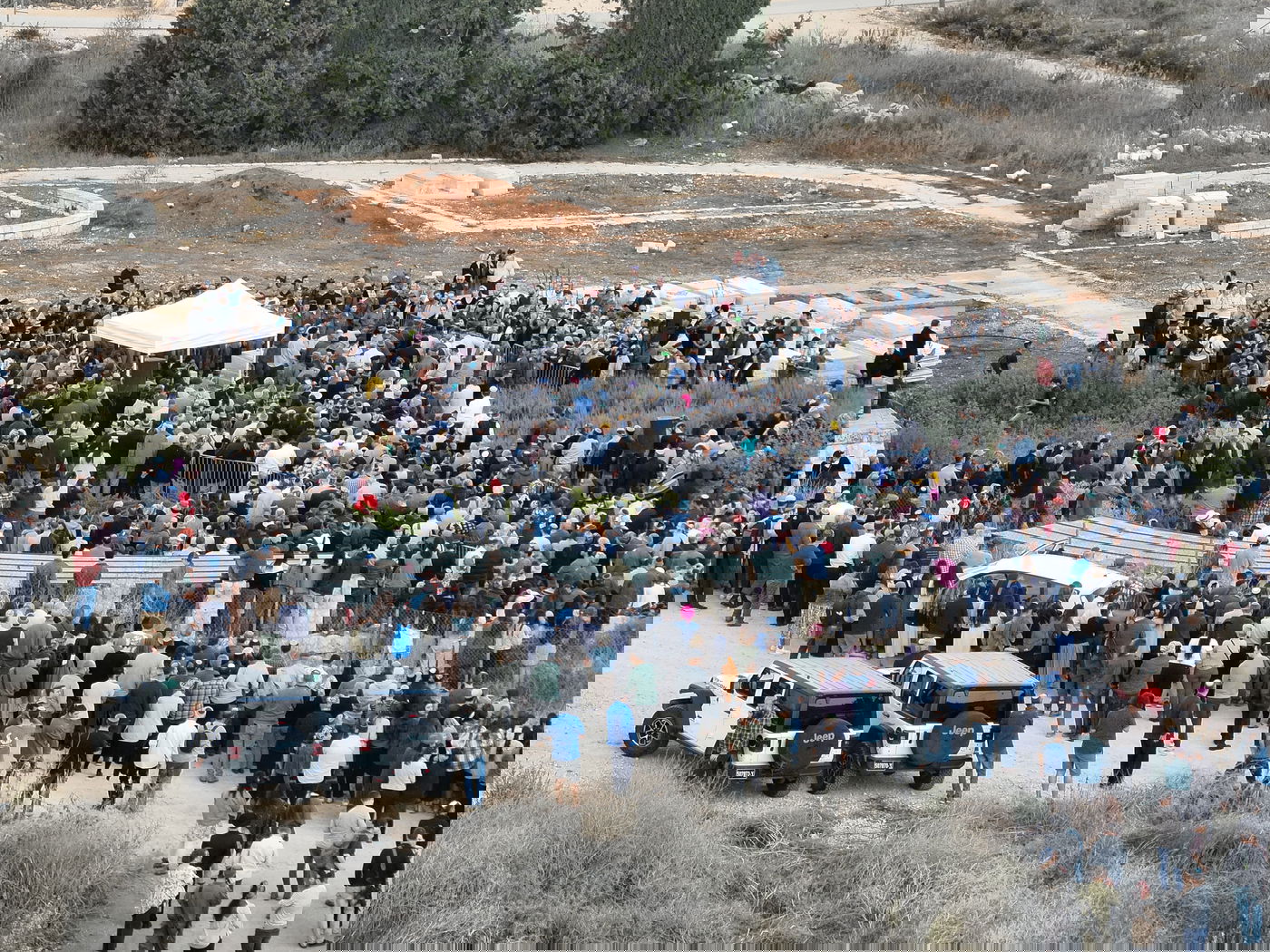 מסע הלוויה של ז'אבו ארליך ז"ל - ממעוף הציפור