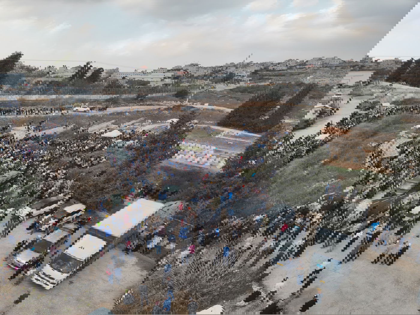 מסע הלוויה של ז'אבו ארליך ז"ל - ממעוף הציפור