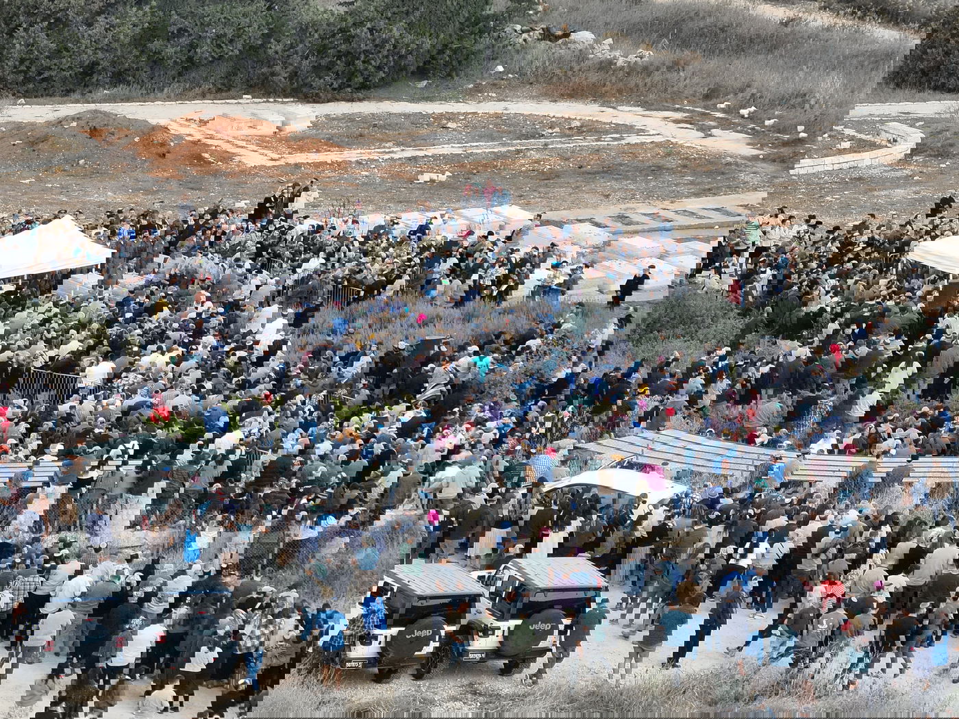 מסע הלוויה של ז'אבו ארליך ז"ל - ממעוף הציפור