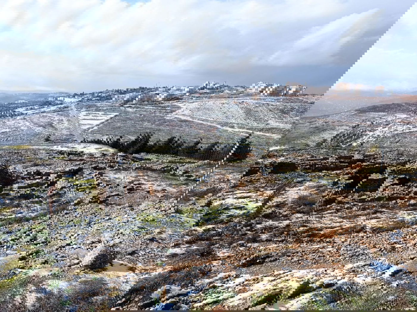 השומרון המושלג בחורף הקר