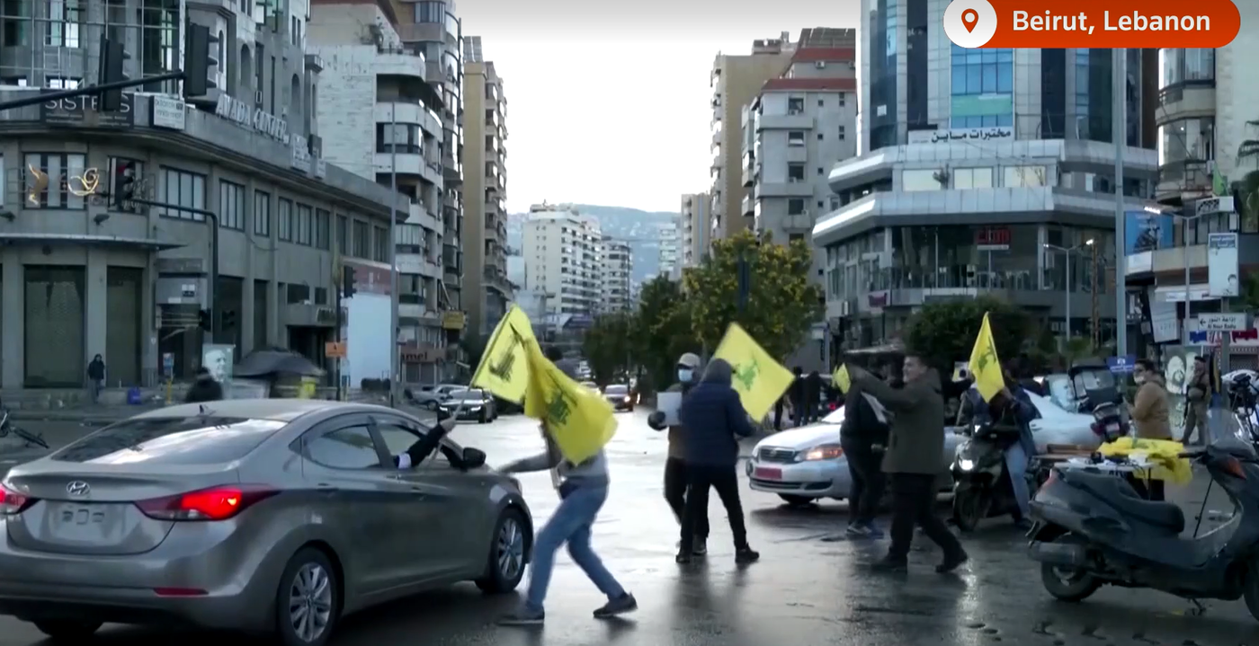 האווירה בלבנון: חגיגות, דגלי חיזבאללה - ותחושת ניצחון