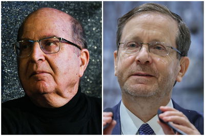 הנשיא יצחק הרצוג ובוגי יעלון