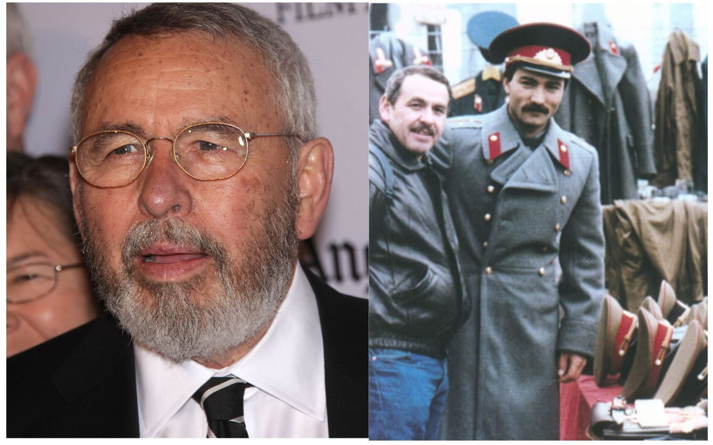 מימין - טוני מנדז משלים ציוד - 1990 רוכש פריטים מהחיילים הסובייטים בשער ברנדנבורג, בו נפלה החומה ב-9 בנובמבר שנה קודם לכן | משמאל מנדז בשנים רגועות יותר