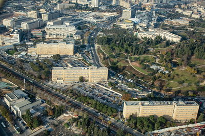 מבט אווירי של קריית הממשלה בירושלים