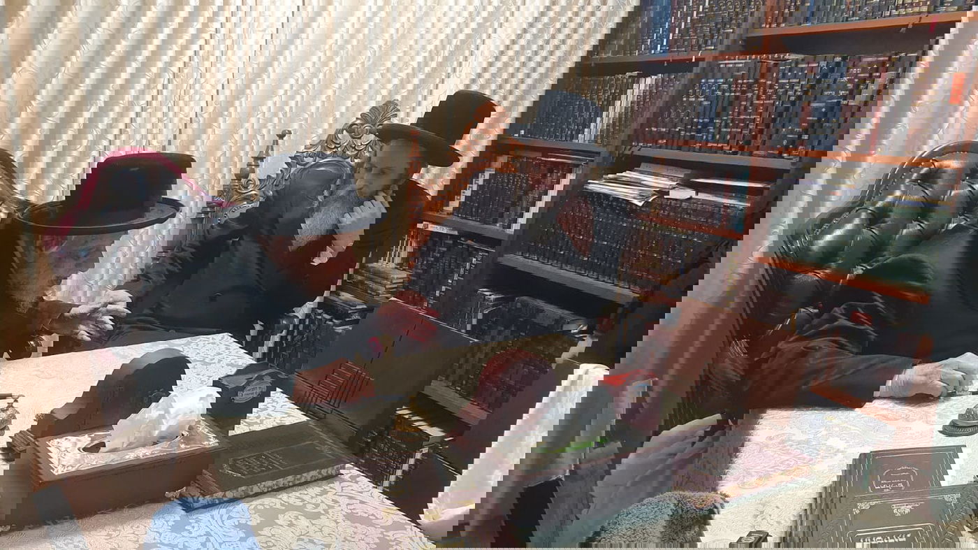 האדמו"ר מרחמסטריווקא ספרינג וואלי בביקור אצל האדמו"ר מקופיטשניץ