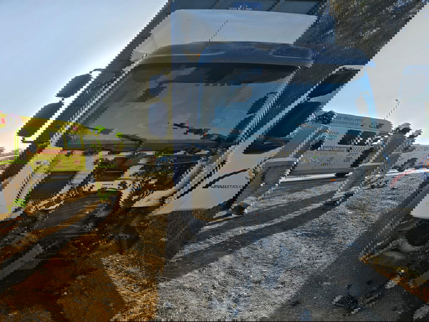 המשאית שהייתה מעורבת בתאונה