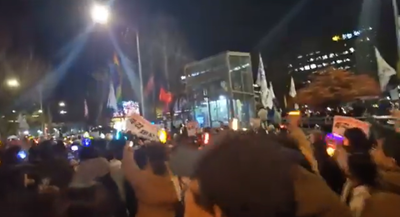 הפגנות בדרום קוריאה 