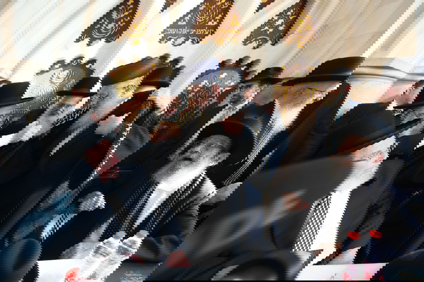 הכתרת הראש"ל הרב דוד יוסף בבית הכנסת רבי יוחנן בן זכאי