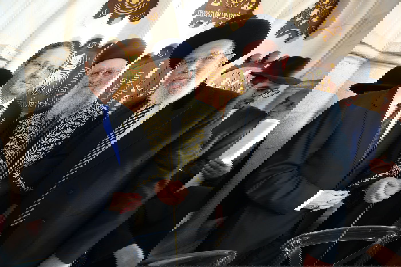 הכתרת הראש"ל הרב דוד יוסף בבית הכנסת רבי יוחנן בן זכאי