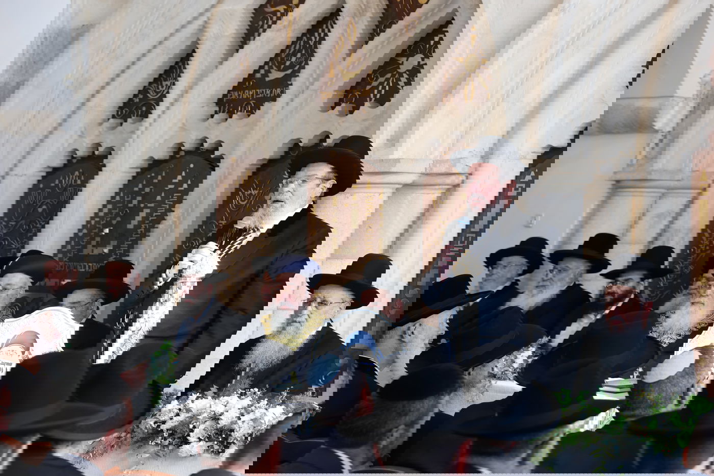 הכתרת הראש"ל הרב דוד יוסף בבית הכנסת רבי יוחנן בן זכאי