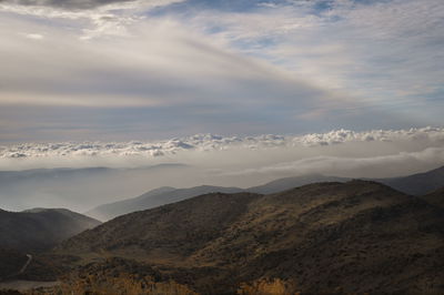 הנוף ממצפה שלגים בראש החרמון המשקיף על סוריה