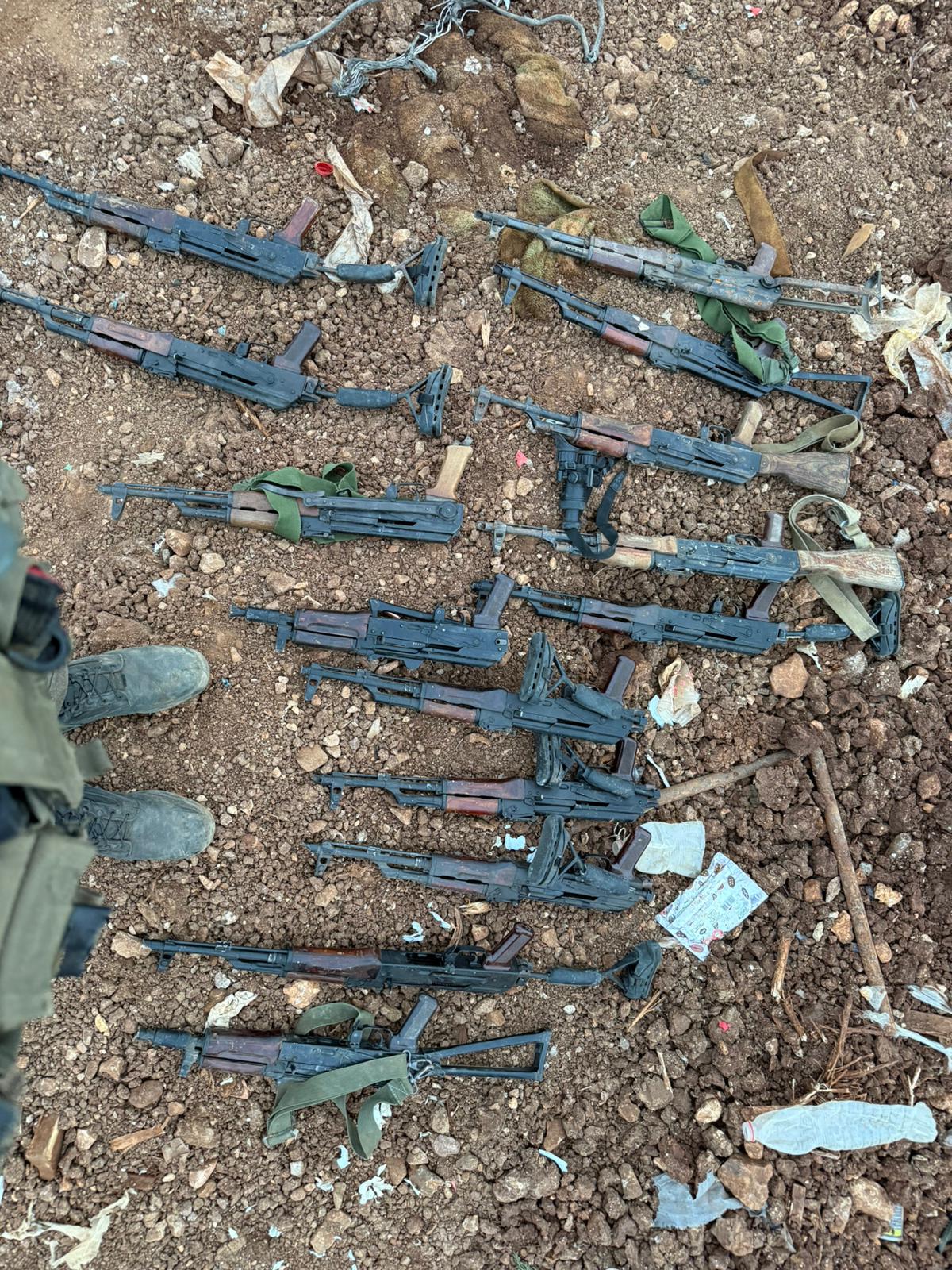 אמצעי הלחימה הרבים שנתפסו בדרום לבנון