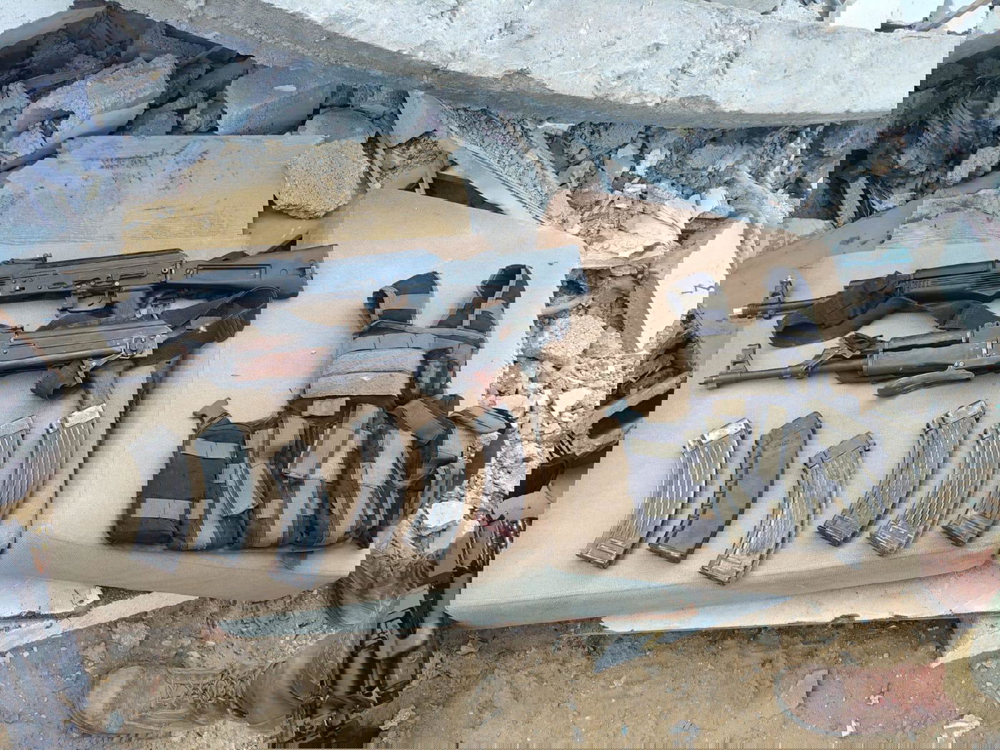 אמצעי הלחימה שאותרו על ידי הכוחות במהלך הפשיטות במרחב