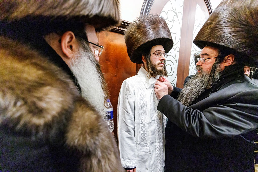 מעמד החופה בנישואי נכד האדמו"ר מסאטמר