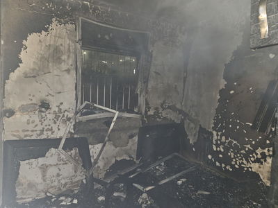 חדר הילדים נשרף כליל בגלל חנוכייה, האב ובתו בת ה-8 פונו
