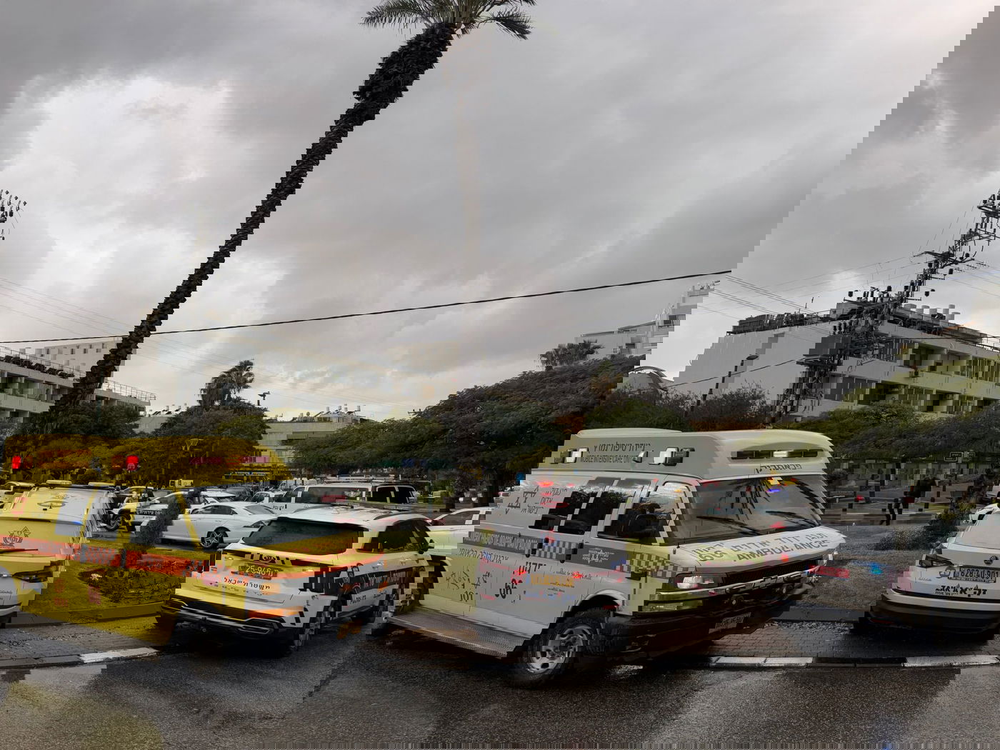 זירת הפיגוע בהרצליה