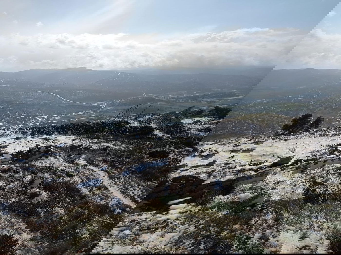 שלג בהרי השומרון | ארכיון