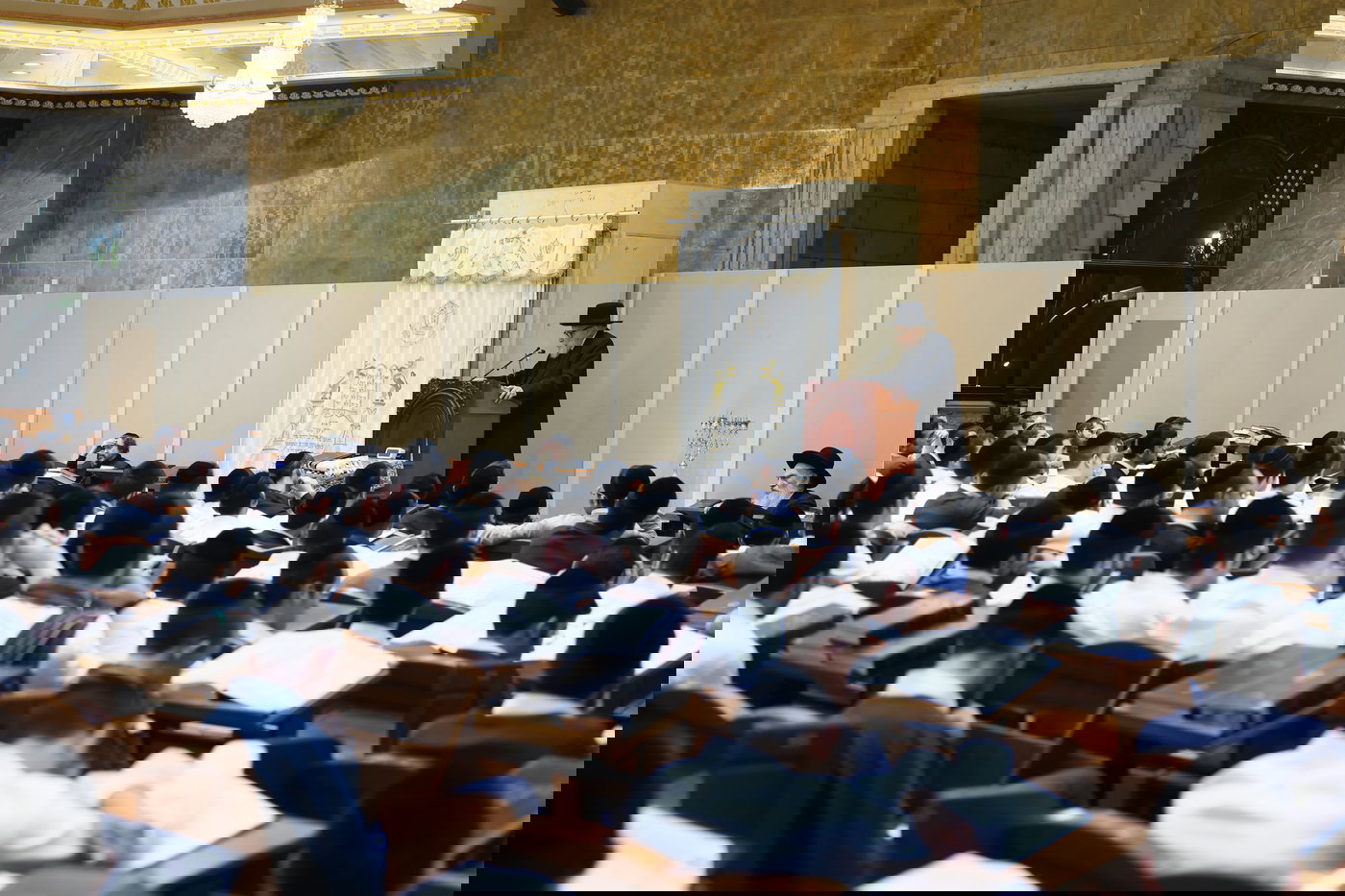 ראש הישיבה בביקור בישיבת עטרת שלמה