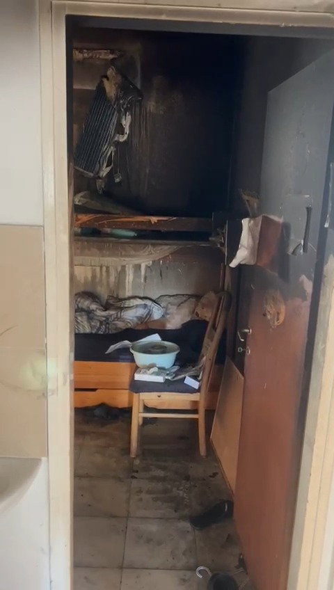 תיעוד מזירת השריפה בביתר עילית