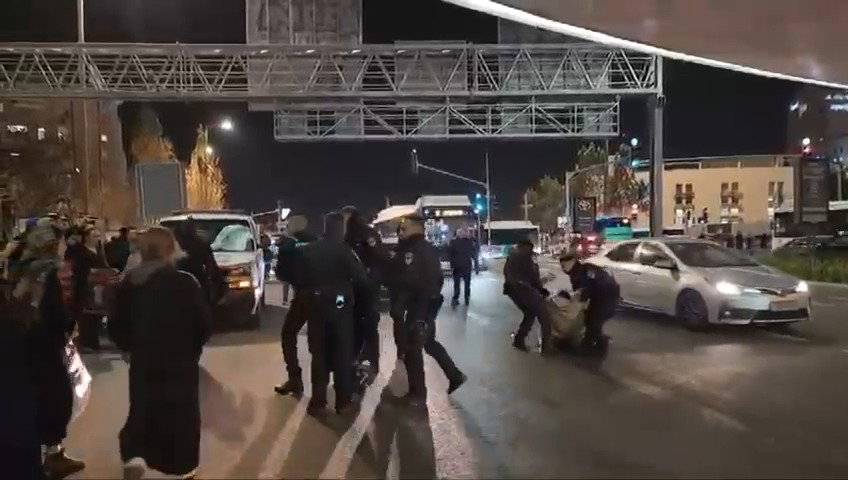 המחאה בכניסה לירושלים והמעצרים
