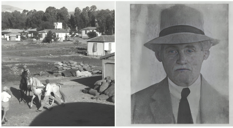 מימין - זכריה שפירא | משמאל - המושבה מחניים