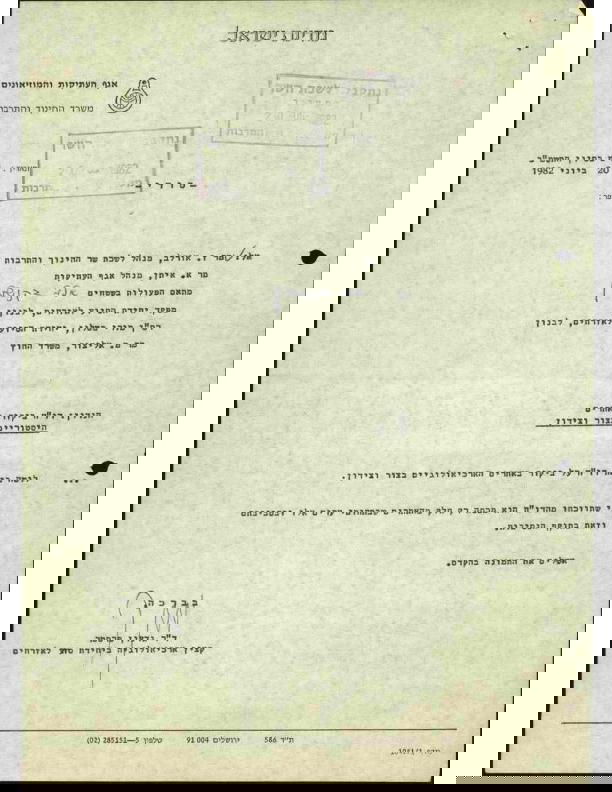 חשיפה מארכיון המדינה: המשימה הכפולה - לחימה ושימור העתיקות בלבנון