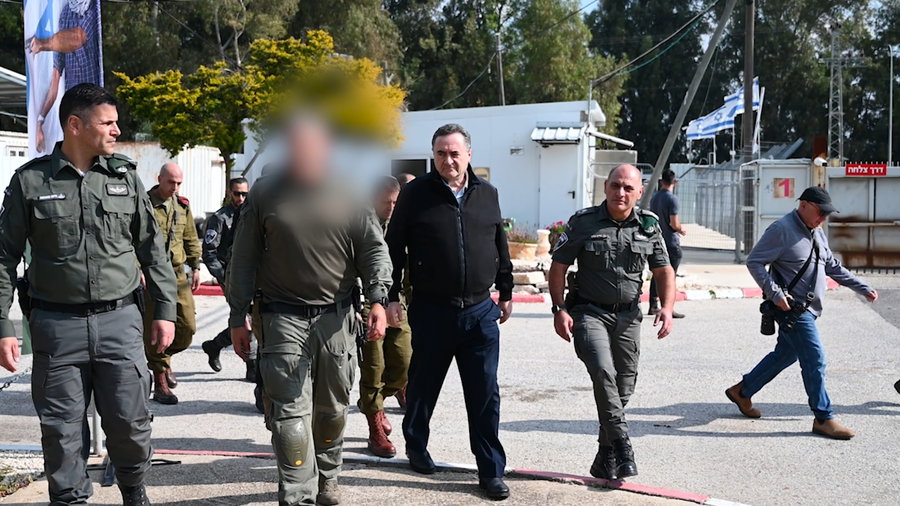 שר הביטחון כ"ץ באוגדת איו"ש