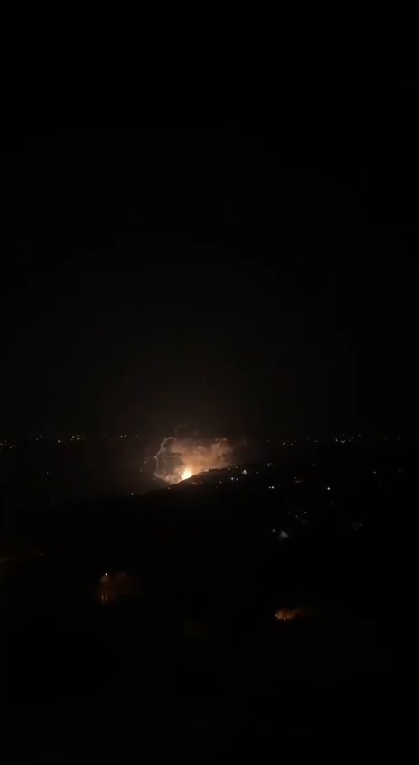 תיעוד מהתקיפה הערב בלבנון