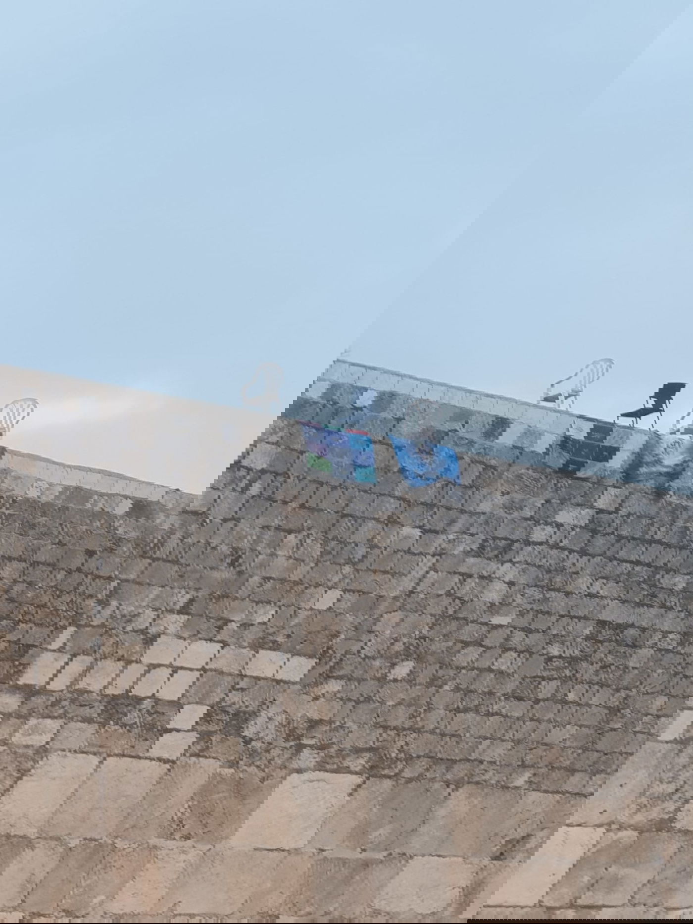 השלטים שנתלו מעל אבני הכותל